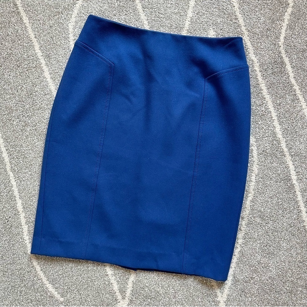 Halogen Cobalt Blue Tailored Pencil Skirt